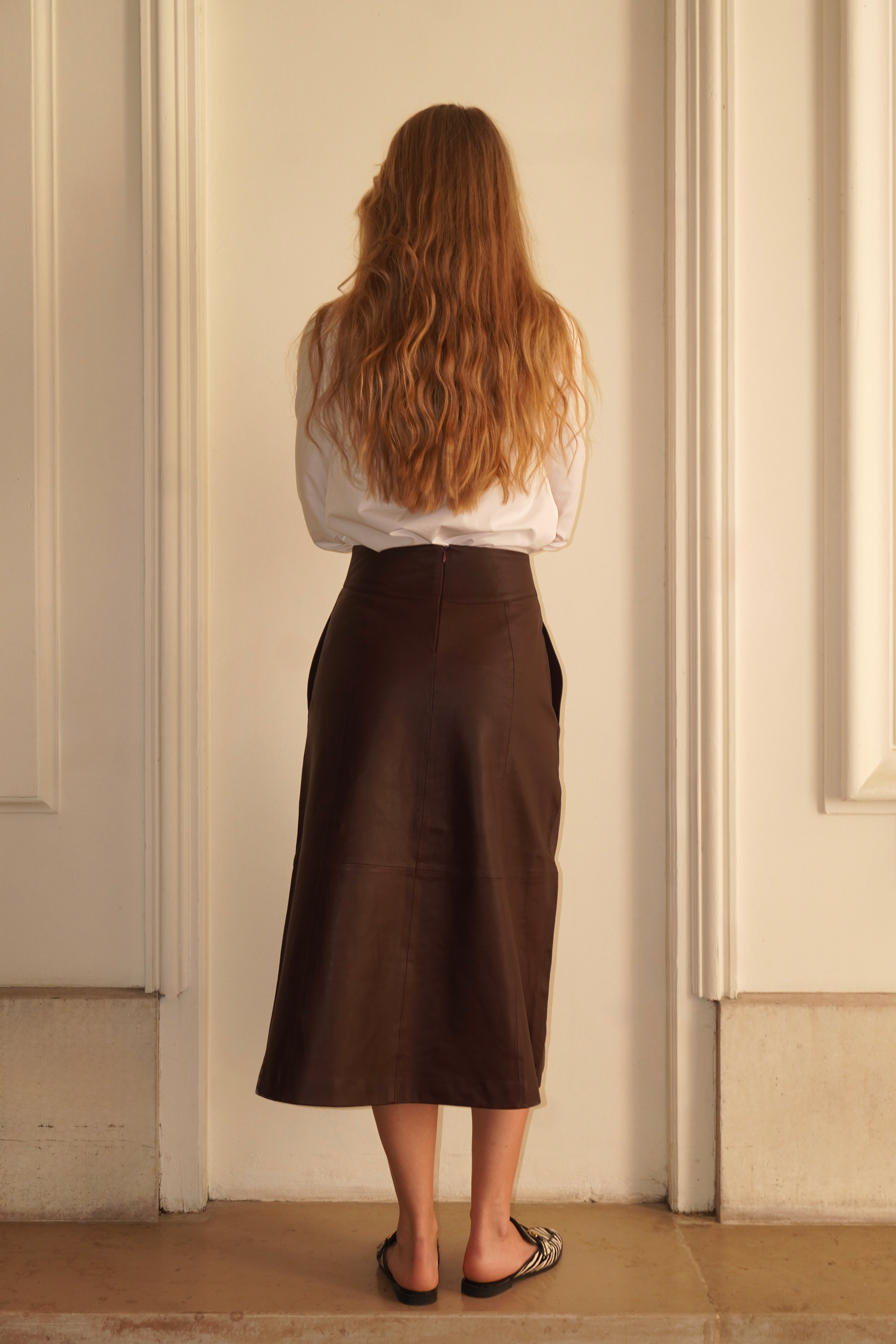 Jupe Tokyo - Cuir Bordeaux
