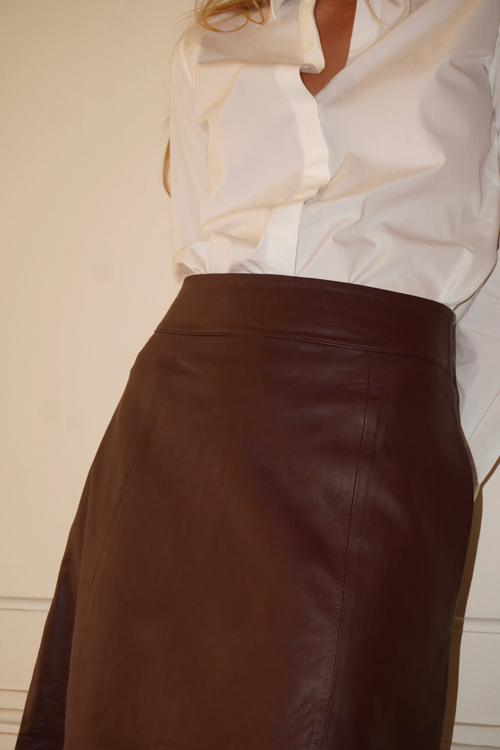 Jupe Tokyo - Cuir Bordeaux