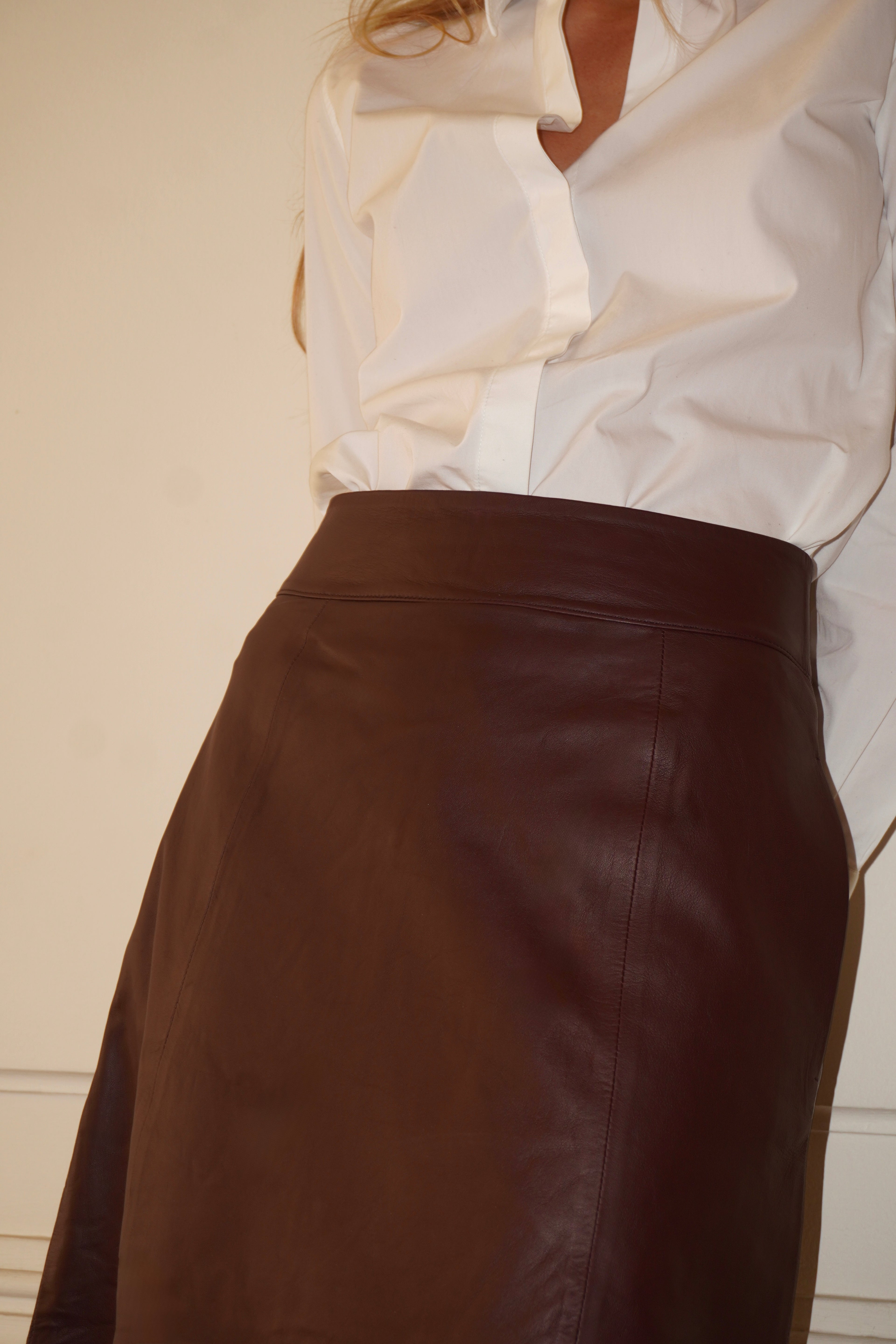 Jupe Tokyo - Cuir Bordeaux