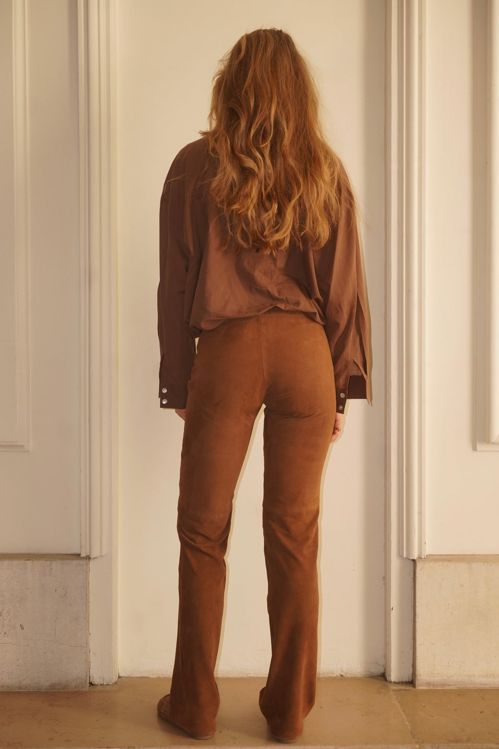 Pantalon Lili - Daim Cocoa
